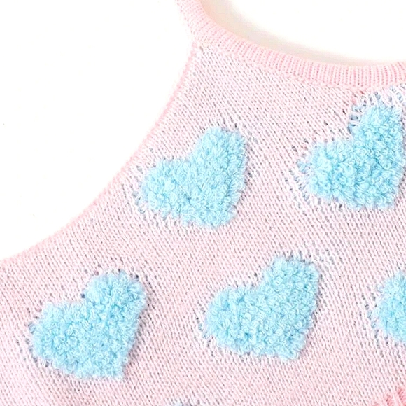 HEART KNIT CROP TOP - Picture 4 of 6